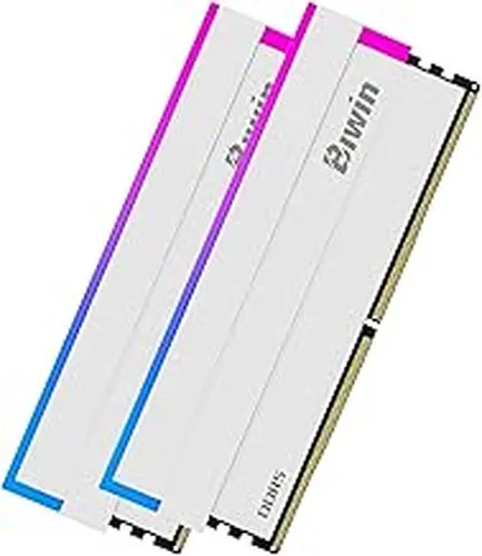 Biwin Black Opal DW100 DDR5 RGB RAM 32GB (16GBx2) 8000MHz CL36 Computer Memory Intel XMP 3.0 AMD EXPO Compatible- White - DW100-32GB-8000-1R8-CW017