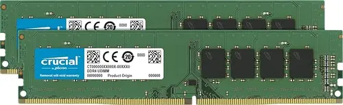 Crucial 32GB Kit (16GBx2), 288-pin DIMM, DDR4 PC4-21300,