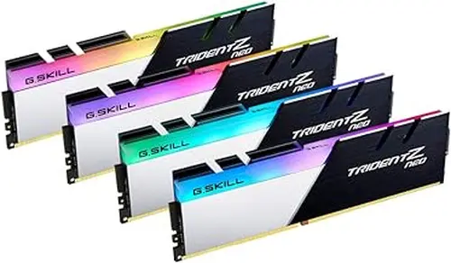 G.SKILL Trident Z Neo Series DDR4 RAM (XMP) 64GB (4x16GB) 3600MT/s CL16-19-19-39 1.35V Intel AMD Desktop Computer Memory U-DIMM (F4-3600C16Q-64GTZNC)