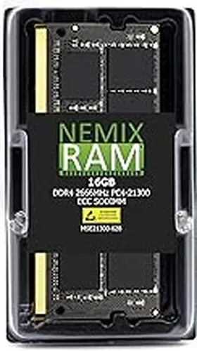 NEMIX RAM 16GB (1X16GB) DDR4 2666MHz PC4-21300 2Rx8 1.2V CL19 260-PIN ECC Unbuffered SODIMM NAS Memory Compatible with Synology DiskStation DS1621xs+