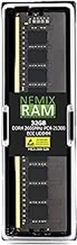 NEMIX RAM 32GB (1X32GB) DDR4 2666MHz PC4-21300 2Rx8 1.2V CL19 288-PIN ECC Unbuffered UDIMM Memory
