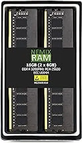 NEMIX RAM 16GB (2X8GB) DDR4 3200MHz PC4-25600 1Rx8 1.2V CL22 288-PIN ECC Unbuffered UDIMM KIT Compatible with DELL PowerEdge T150 Server
