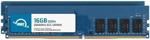 OWC 32GB (2x16GB) DDR4 2666MHz PC4-21300 CL19 2RX8 ECC Unbuffered UDIMM 1.2V 288-pin Workstation Server Memory RAM
