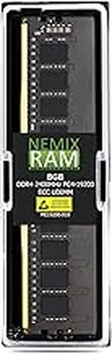 NEMIX RAM 8GB (1X8GB) DDR4 2400MHz PC4-19200 1Rx8 1.2V CL17 288-PIN ECC UDIMM Compatible with Samsung M391A1K43BB1-CRC Unbuffered Memory