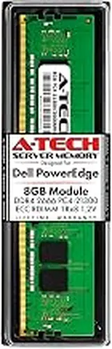 A-Tech 8GB Memory for Dell PowerEdge R440, T440, R540, R640, T640, M640, FC640, R740, R740XD, R940, C6420 | DDR4 2666MHz ECC RDIMM PC4-21300 1Rx8 1.2V 288-Pin DIMM Server RAM Upgrade Module