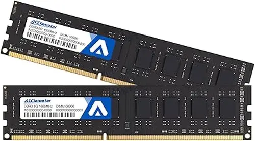Acclamator DDR3 16GB (2x8GB) 1600MHz (PC3-12800) CL11 1.5V Non-ECC Unbuffered 240-pin UDIMM PC Computer Desktop Memory Module Ram Upgrade