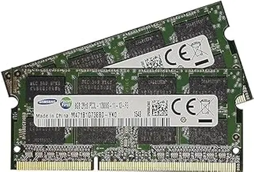 Samsung 16GB (2 x 8GB) 204-pin SODIMM, DDR3 PC3L-12800, 1600MHz ram Memory Module for laptops (M471B1G73EB0-YK0 x 2)