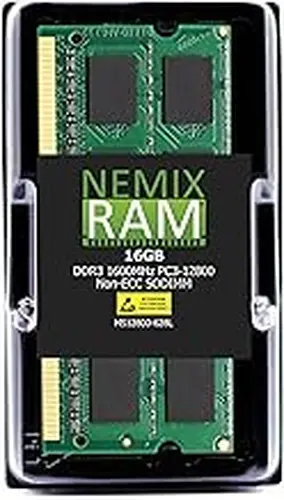 NEMIX RAM 16GB (1X16GB) DDR3 1600MHz PC3-12800 2Rx8 1.35V 204-PIN Non-ECC SODIMM Laptop PC Memory