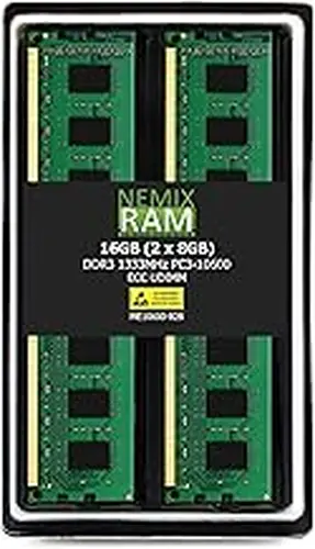 NEMIX RAM 16GB (2X8GB) DDR3 1333MHz PC3-10600 2Rx8 1.5V 240-PIN ECC UDIMM Unbuffered Memory KIT