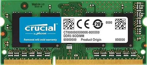Crucial 16GB, 204-pin SODIMM, DDR3 PC3-12800,
