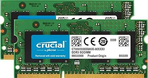 Crucial Technology 8GB Kit (4GBx2), 204-pin SODIMM, DDR3 PC3-10600,