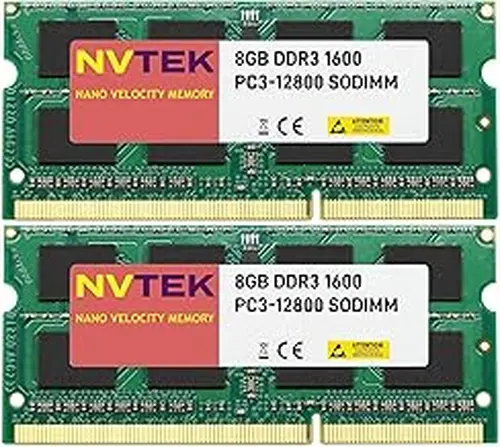 16GB (2X8GB) DDR3 1600MHz PC3-12800 SODIMM 2Rx8 1.35V 204-PIN Non-ECC Laptop PC Computer Memory KIT