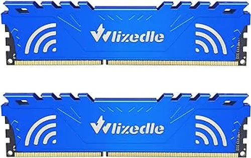 DDR3 RAM 16GB Kit (2x8GB) 1866MHz CL13 UDIMM, Desktop Memory Module PC3-14900 240-Pin 1.5V 2Rx8 Dual Rank Non-ECC Unbuffered PC Computer RAM Stick Upgrade - Blue