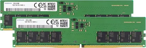 Samsung Samsung 32GB (2x16GB) DDR5 5600MHz PC5-44800 CL46 UDIMM 1Rx8 Single Rank 1.1V Non-ECC DIMM 288-Pin Desktop Computer RAM Memory