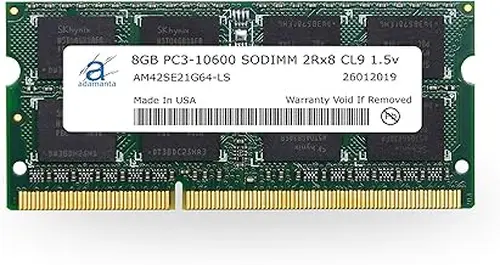 Adamanta 8GB (1x8GB) DDR3 1333Mhz PC3-10600 SODIMM 2Rx8 CL9 1.5v Notebook Laptop Memory Upgrade RAM