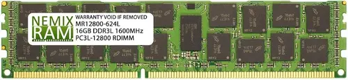 NEMIX RAM 16GB (1X16GB) DDR3 1600MHz PC3-12800 2Rx4 1.35V 240-PIN ECC RDIMM Compatible with Supermicro MEM-DR316L-HL03-ER16 Registered Server Memory
