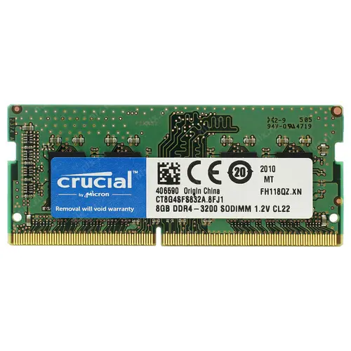 CRUCIAL 8GB x2 DDR4 3200 MHz PC4-25600 Laptop SODIMM Non-ECC 260-Pin Memory RAM