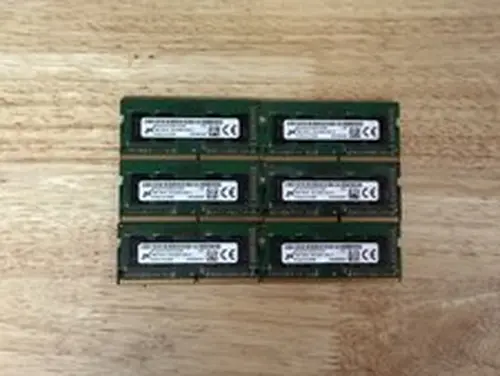 Lot of 6 Micron 4GB DDR4 SO-DIMM PC4-2400T ECC 260-Pin RAM MTA4ATF51264HZ-2G3B1