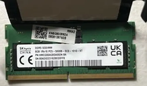SK Hynix Laptop RAM 8GB SODIMM DDR5 1Rx16 PC5-5600B-SCO-1010-XT 5600MHZ
