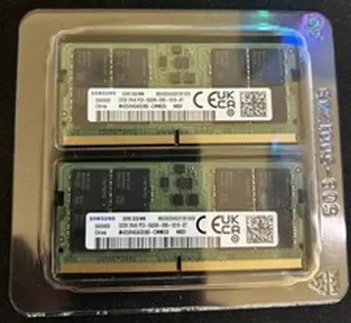 Samsung 64GB (2x32GB) DDR5 5600MHz PC5-44800 CL46 SODIMM 2Rx8 Dual Rank 1.1V 262