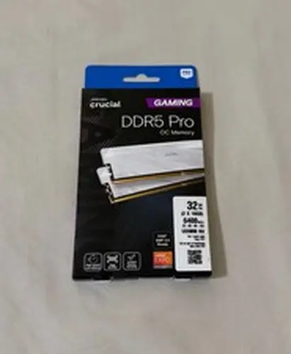 Crucial Pro Overclocking *ONLY 1 X 16GB DDR5 6400 PC5-51200 CL32 RAM - WHITE