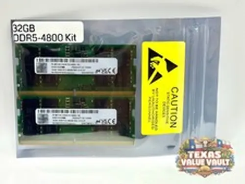Micron 32GB (2x16GB) 1Rx8 (PC5-38400) DDR5-4800MHz SODIMM RAM Laptop Memory