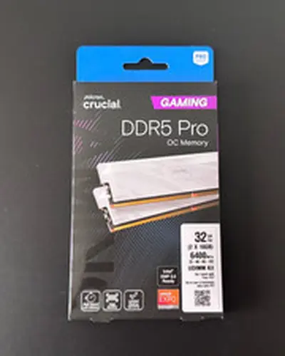 Crucial Pro OC 32GB (2x16) DDR5-6400 XMP CL32 Desktop RAM Memory White NEW