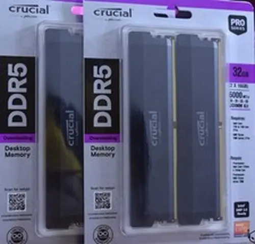 NEW Crucial Pro Overclocking 32GB (2 x 16GB) DDR5-6000 CL36 Memory Kit Black