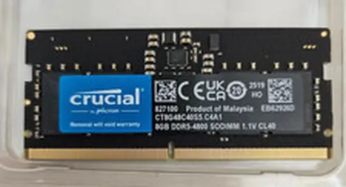 Crucial 8GB DDR5-4800 SO-DIMM Laptop Memory PC5-38400 RAM - New & Unused