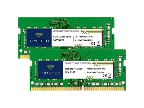 Timetec 16GB KIT (2x8GB) DDR4 2666MHz (PC4-2666V) PC4-21300 SODIMM Laptop RAM 260-Pin 1.2V CL19 Non-ECC Unbuffered Memory Module for Laptop,...