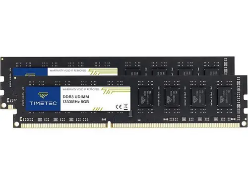 Timetec 16GB KIT(2x8GB) DDR3 / DDR3L 1333MHz PC3-10600 Non-ECC Unbuffered 1.5V / 1.35V CL9 2Rx8 Dual Rank 240 Pin UDIMM PC Desktop Computer Memory...