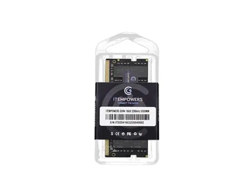 ITEMPOWERS 16GB DDR4 3200MHz Laptop Memory RAM, 260-Pin SO-DIMM, PC4-25600, 1.2V, Non-ECC Unbuffered Notebook Memory Upgrade