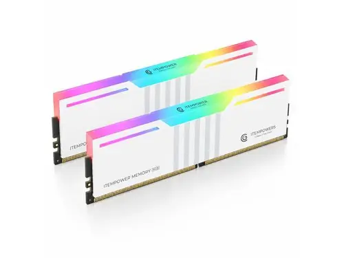 TEMPOWERS 16GB (2x8GB) DDR4 3200MHz PC4-25600 CL19 RGB Gaming Desktop Memory RAM Kit, 288-Pin UDIMM, White