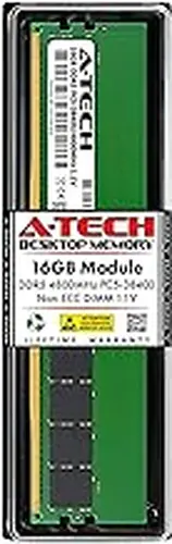 A-Tech 16GB DDR5 4800MHz PC5-38400 CL40 UDIMM 1.1V Non-ECC Unbuffered DIMM 288-Pin Desktop PC/Computer RAM Memory Upgrade Module