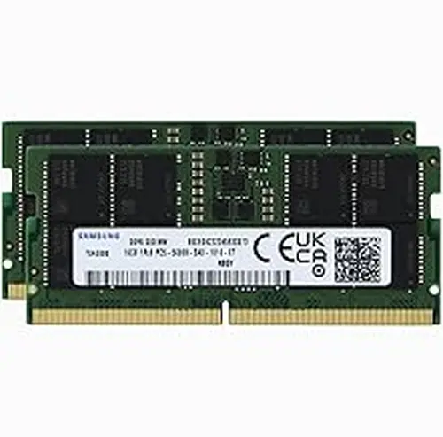 Samsung 32GB (2x16GB) DDR5 5600MHz PC5-44800 SODIMM 1Rx8 Single Rank CL46 1.1v 262pin Non-ECC M425R2GA3BB0-CWM Laptop Notebook RAM Memory Upgrade