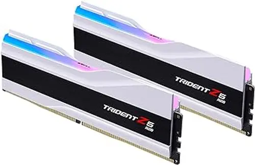 G.SKILL Trident Z5 RGB Series DDR5 RAM (Intel XMP 3.0) 48GB (2x24GB) 8000MT/s CL40-48-48-128 1.35V Desktop Computer Memory U-DIMM - Matte White (F5-8000J4048F24GX2-TZ5RW)