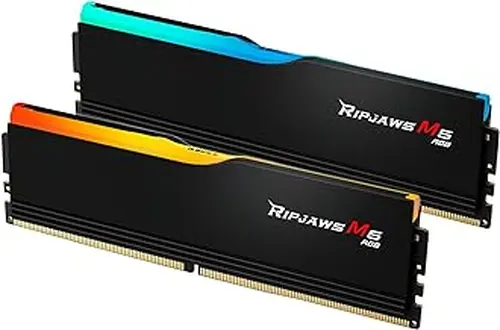 G.SKILL Ripjaws M5 RGB Series DDR5 RAM (Intel XMP 3.0) 64GB (2x32GB) 6000MT/s CL30-40-40-96 1.40V Desktop Computer Memory U-DIMM - Matte Black (F5-6000J3040G32GX2-RM5RK)