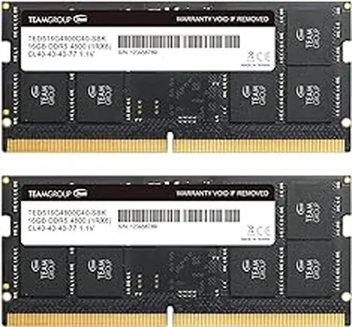 TEAMGROUP Elite SODIMM DDR5 32GB (2x16GB) 4800MHz (PC5-38400) CL40 Non-ECC Unbuffered 1.1V 262 Pin Laptop Memory Module Ram - TED532G4800C40DDC-S01