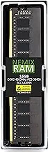 NEMIX RAM 16GB (1X16GB) DDR5 4800MHZ PC5-38400 1Rx8 1.1V CL40 288-PIN ECC Unbuffered UDIMM Workstation Memory Compatible with Supermicro MEM-DR516MB-EU48, MEM-DR516L-HL01-EU48