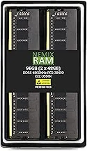 NEMIX RAM 96GB (2X48GB) DDR5 4800MHZ PC5-38400 2Rx8 1.1V CL40 288-PIN ECC Unbuffered UDIMM KIT Compatible with ASUS ProArt X670E-CREATOR WiFi Motherboard