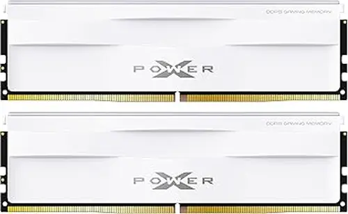 Silicon Power DDR5 64GB (2x32GB) Zenith 6000MT/s (PC5-48000) 288-pin CL38 1.35V UDIMM Desktop Memory Module RAM SP064GXLWU60BFDG White