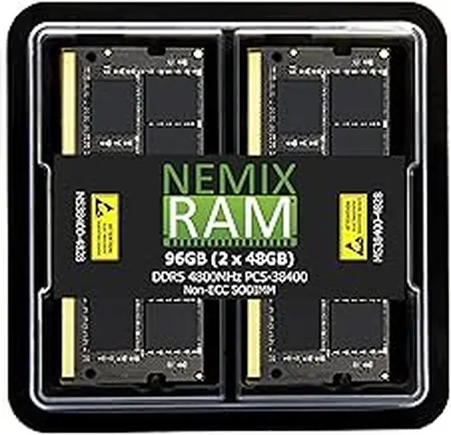 NEMIX RAM 96GB (2X48GB) DDR5 4800MHz PC5-38400 2Rx8 1.1V CL40 262-PIN Non-ECC Unbuffered SODIMM Laptop PC Memory KIT