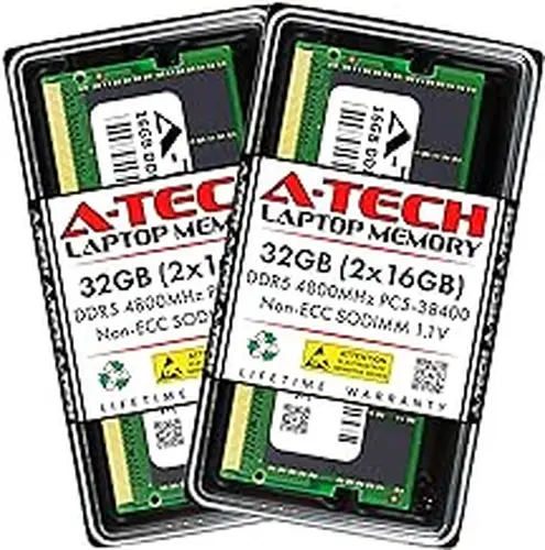 A-Tech 32GB (2 x 16GB) RAM for Dell Precision 5570 | DDR5 4800MHz SO-DIMM PC5-38400 262-Pin Non-ECC Memory Upgrade Kit