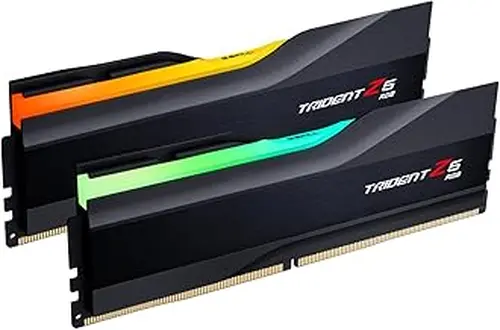 G.SKILL Trident Z5 RGB Series DDR5 RAM (Intel XMP 3.0) 32GB (2x16GB) 6400MT/s CL30-39-39-102 1.40V Desktop Computer Memory U-DIMM - Matte Black (F5-6400J3039G16GX2-TZ5RK)