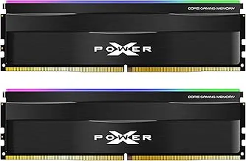 Silicon Power DDR5 32GB (2x16GB) Zenith RGB 6000MT/s (PC5-48000) 288-pin CL36 1.35V UDIMM Desktop Memory Module RAM SP032GXLWU60CFDF Black