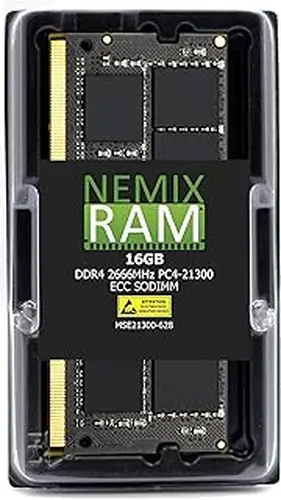 NEMIX RAM 16GB (1X16GB) DDR4 2666MHZ PC4-21300 2Rx8 1.2V CL19 260-PIN ECC Unbuffered SODIMM NAS Memory Compatible with Synology Diskstation and Rackstation NAS Device