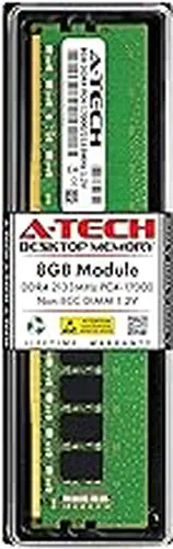 A-Tech 8GB DDR4 2133 MHz UDIMM PC4-17000 (PC4-2133P) CL15 DIMM Non-ECC Desktop RAM Memory Module