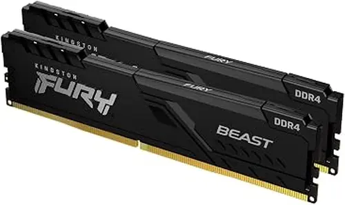 Kingston Fury Beast 32GB (2x16GB) 3200MHz DDR4 CL16 Desktop Memory Kit of 2 KF432C16BB1K2/32