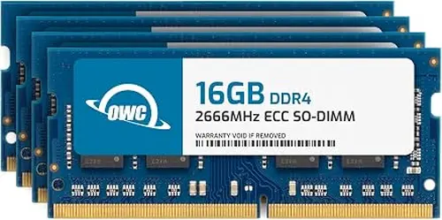 OWC 64GB (4x16GB) Compatible with Synology D4ECSO-2666-16G, D4ES01-16G | DDR4 2666MHz ECC Unbuff SODIMM 2Rx8 1.2V Memory for NAS DiskStation, RackStation, FlashStation, & NVR DVA