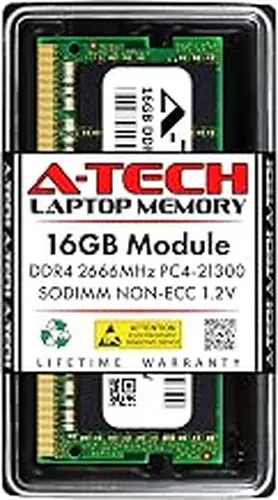 A-Tech 16GB RAM for Dell Precision 3240, 3540, 5720 AIO, 7540, 7560, 7740, M3510, M3541, M5540, M5550, M5560 | DDR4 2666MHz PC4-21300 SODIMM Non-ECC Memory Upgrade